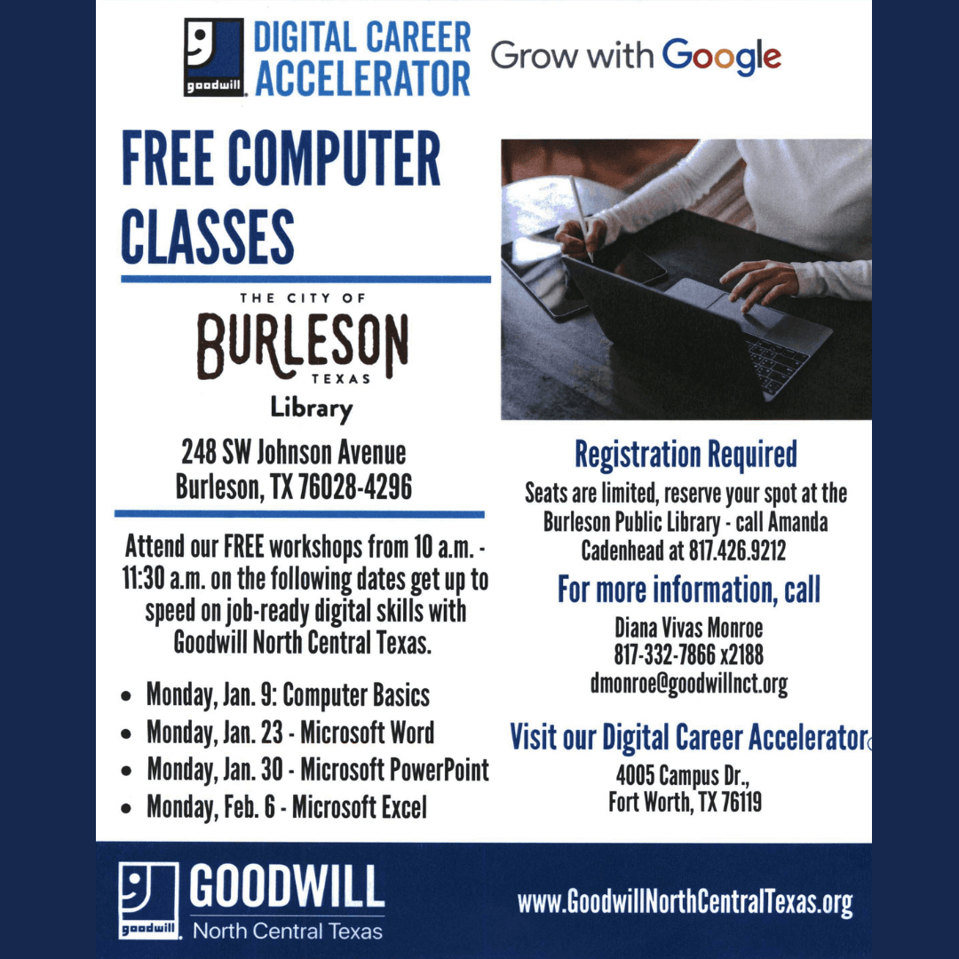 Goodwill January - February Classes