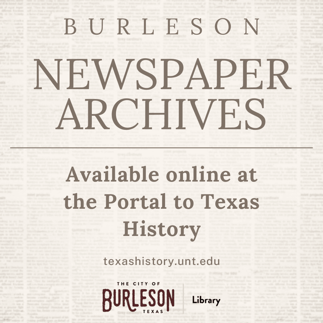 Burleson Newspaper Archives