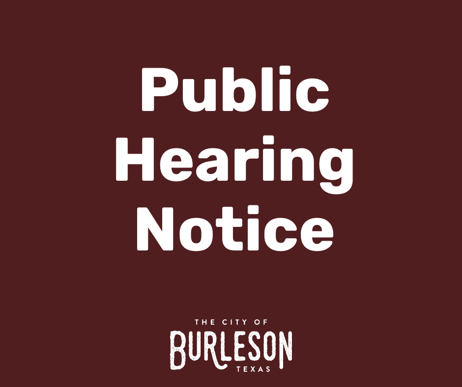 graphic with text that says Public Hearing Notice