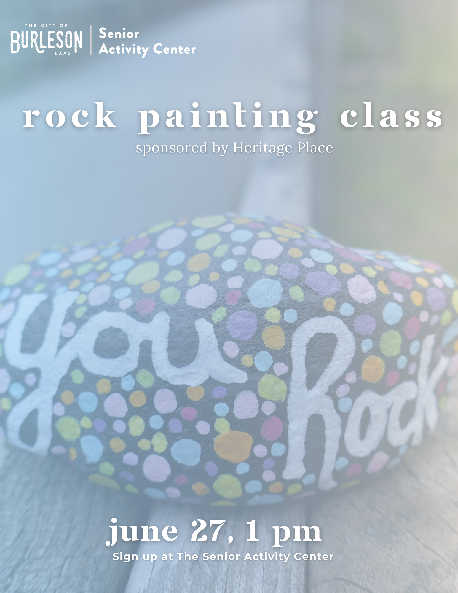 Rock Painting Class flyer