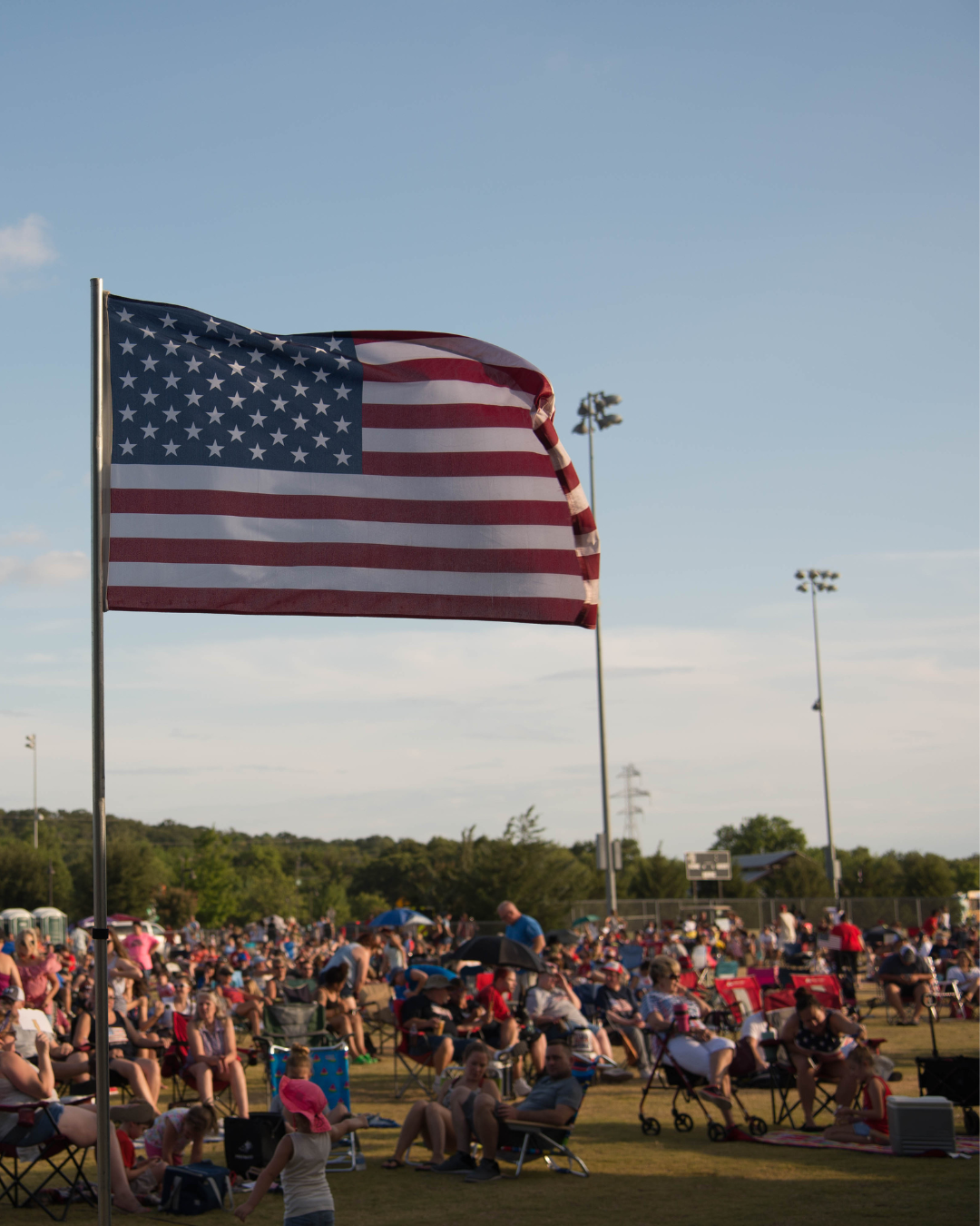 photo of American flag at Red, White and BTX 4th of July event