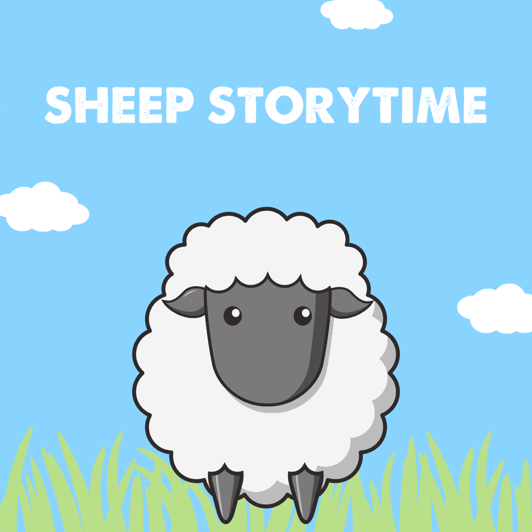 Graphic for sheep storytime March 16-20