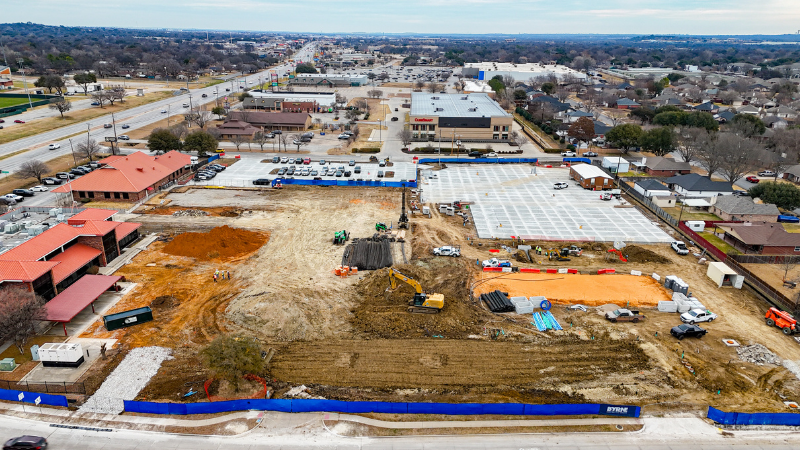 BPD Headquarters Expansion Construction aerial photo of project progress