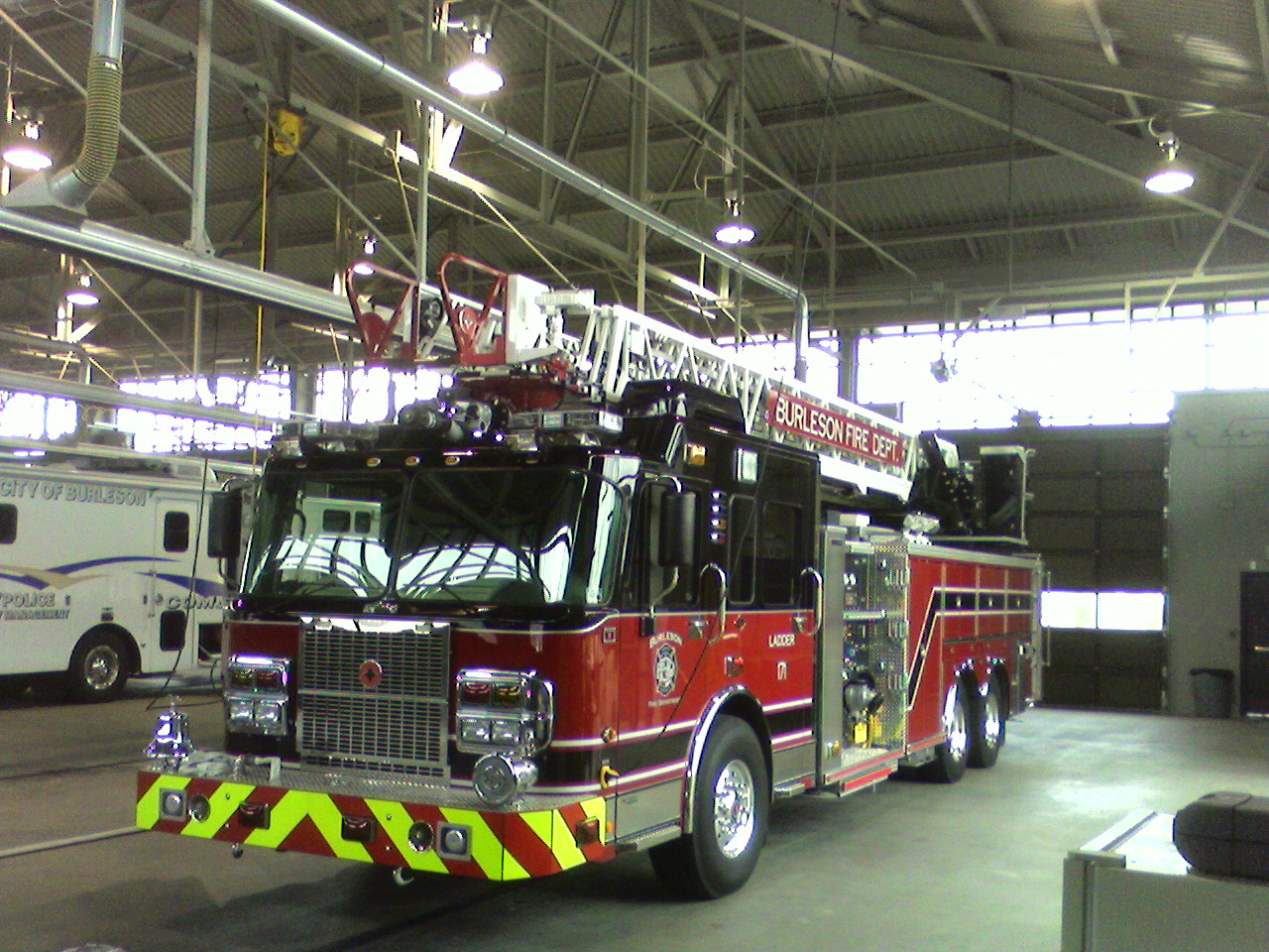 photo of fire engine ladder