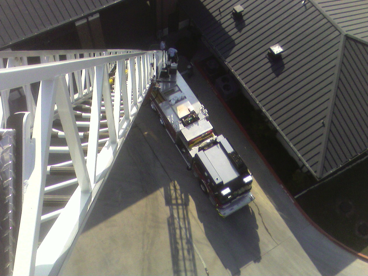 photo of fire engine ladder